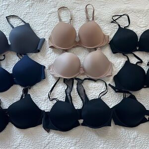 Victorias Secret Everyday push up T-Shirt Bras - Black, Nude, Navy, Gray